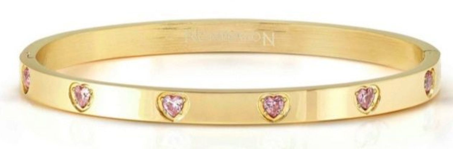 Sztywna bransoletka Nomination Pretty Bangles stalowa z różowymi sercami z cyrkonii 029529 021dff.jpg